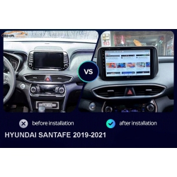 Màn hình Gotech GT360 liền camera 360 Hyundai Santafe 2019 - 2020